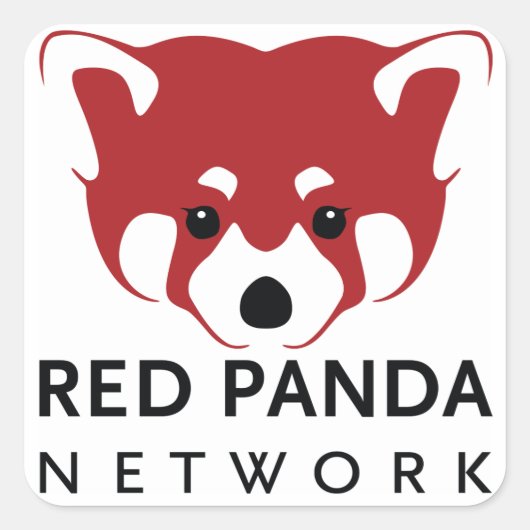 Roter Panda-Netz-Aufkleber Quadratischer Aufkleber (Vorderseite)