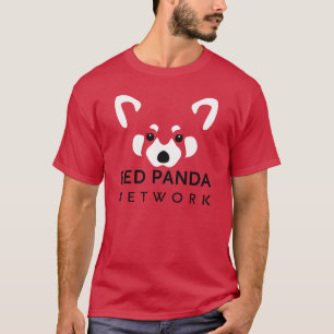 Roter Panda-Netz-T-Shirt-Rot T-Shirt