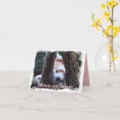 Roter Panda notecard: "Wo Sie gewesen? Du fehlst Karte (Gelbe Blume)