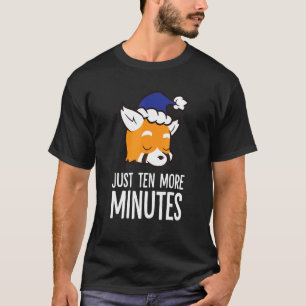 Roter Panda nur noch zehn Minuten Schnarch-Alarmcl T-Shirt