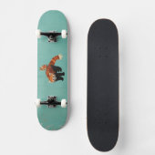 Roter Panda & Owl Skateboard (Vorderseite)
