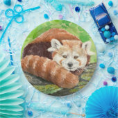 Roter Panda Pappteller (Party)