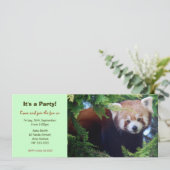 Roter Panda-Party Einladung (Stehend Vorderseite)