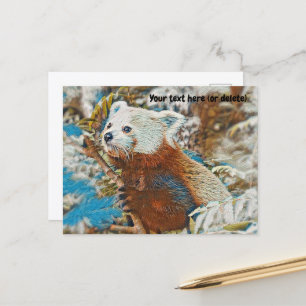 Roter Panda Postkarte