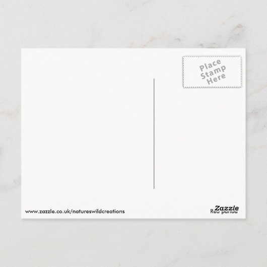 Roter Panda Postkarte (Rückseite)
