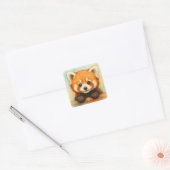 Roter Panda Quadratischer Aufkleber (Umschlag)