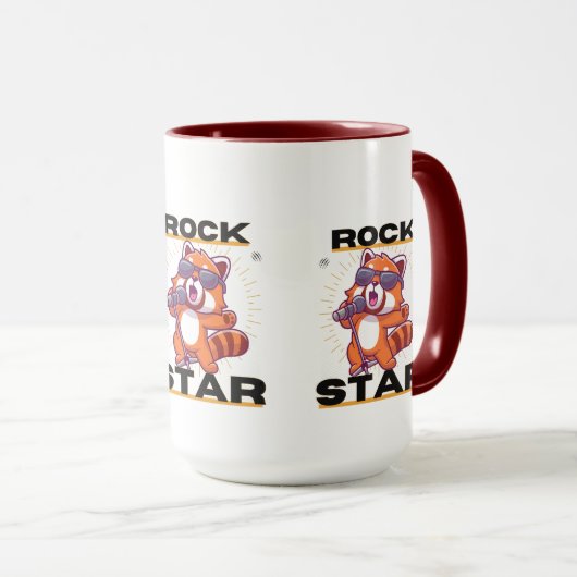Roter Panda: Rock Star Tasse (VorderseiteRechts)