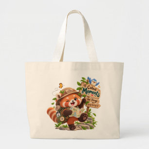 Roter Panda Sammle Momente Abenteuer Jumbo-Tasche Jumbo Stoffbeutel