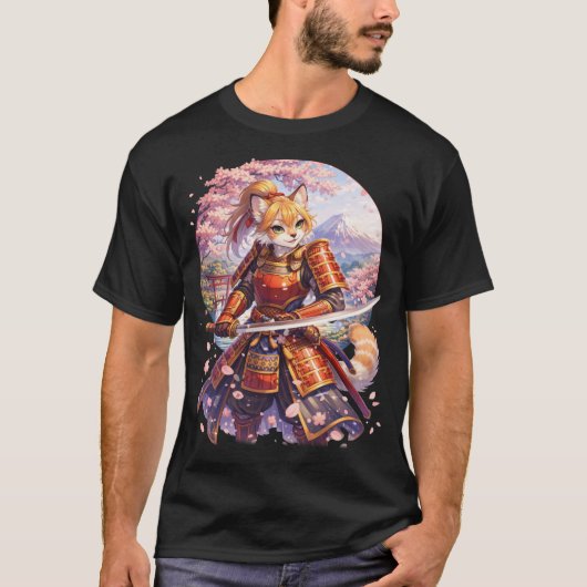 Roter Panda Samurai T-Shirt (Vorderseite)