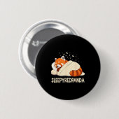 Roter Panda-Schlafanzug Button (Vorne & Hinten)