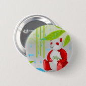 Roter Panda schleichend Button (Vorne & Hinten)