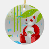 Roter Panda schleichend Keramikornament (Vorne)