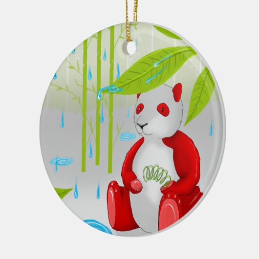 Roter Panda schleichend Keramikornament (Links)