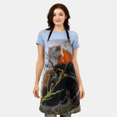 Roter Panda Schürze (Getragen)