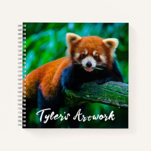 Roter Panda Skizzenbuch  Notizblock