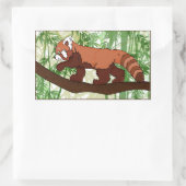 Roter Panda-Sticker Rechteckiger Aufkleber (Tasche)