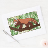 Roter Panda-Sticker Rechteckiger Aufkleber (Umschlag)