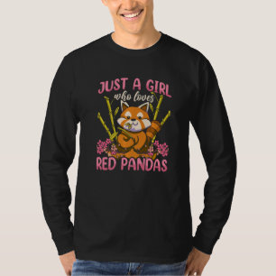 Roter Panda Süße Kirsche Tier Blüte Zoo Natur P T-Shirt