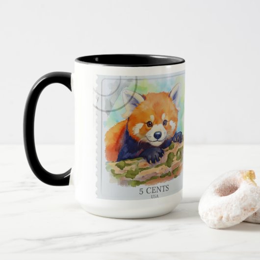 Roter Panda Tasse (Mit Donut)