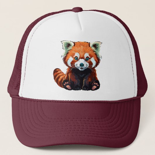 Roter Panda Truckerkappe (Vorderseite)