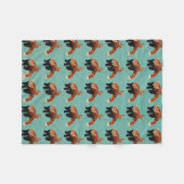 Roter Panda-u. Eulen-Fleece-Decke Fleecedecke (Vorderseite (Horizontal))