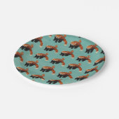 Roter Panda u. Eulen-PapierTeller Pappteller (Schrägansicht)