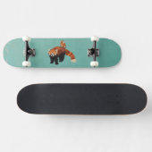 Roter Panda-u. Eulen-Skateboard Skateboard (Horizontal)