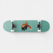 Roter Panda-u. Eulen-Skateboard Skateboard (Horizontal)