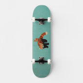 Roter Panda-u. Eulen-Skateboard Skateboard (Vorderseite)