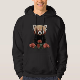 Roter Panda und Rose Hoodie