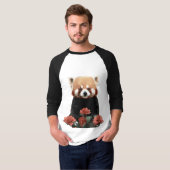 Roter Panda und Rose T-Shirt (Vorne ganz)