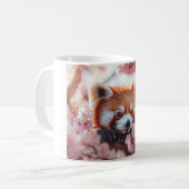 Roter Panda unter den Kirschblüten Kaffeetasse (Vorderseite Links)