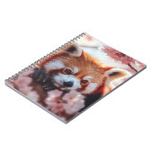 Roter Panda unter den Kirschblüten Notizblock (Linke Seite)