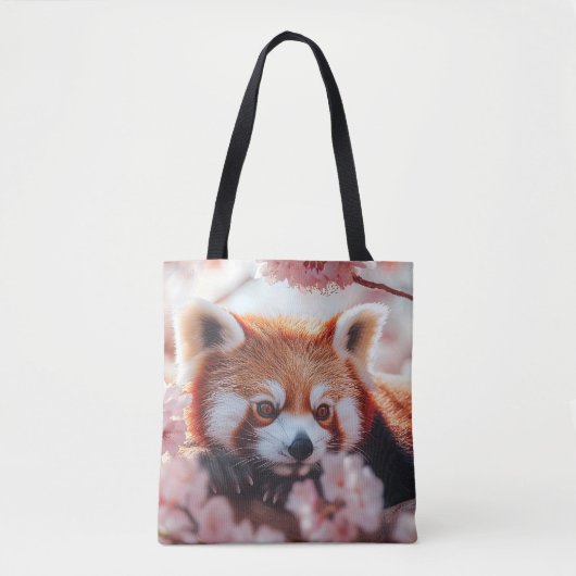 Roter Panda unter den Kirschblüten Tasche (Vorderseite)