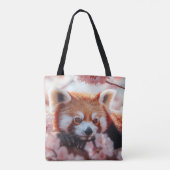 Roter Panda unter den Kirschblüten Tasche (Rückseite)
