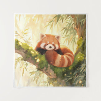 Roter Panda Wandteppich