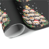 Roter Panda Weihnachtsbaum Lustiges Tier Geschenkpapier (Rolleneckpunkt)