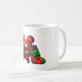 Roter Panda-Weihnachtsstrumpf Kaffeetasse (VorderseiteRechts)
