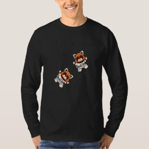 Roter Panda Weltraum Astronaut Rote Pandas Grafi T-Shirt