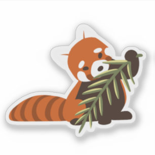 Roter Panda Woodland Zoo Wild One Party Aufkleber