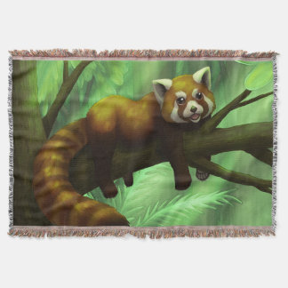 Roter Panda Wurfdecke Decke