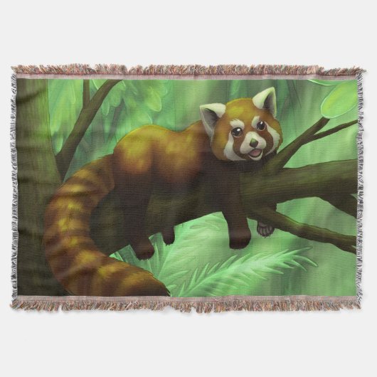 Roter Panda Wurfdecke Decke (Vorderseite)