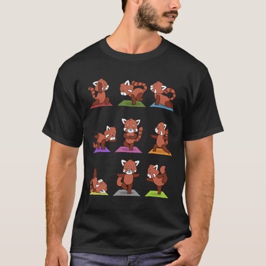 Roter Panda Yoga _1 T-Shirt (Vorderseite)