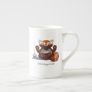 Roter Panda Yoga-Lehrer-Geschenk Meditation Kunstw Porzellantasse