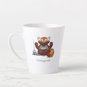 Roter Panda Yoga-Lehrer-Geschenk Meditations-Kunst Milchtasse