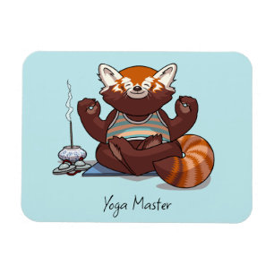 Roter Panda Yoga Meister Lehrer Geschenk Tier Kuns Magnet