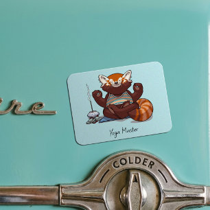 Roter Panda Yoga Meister Lehrer Geschenk Tier Kuns Magnet