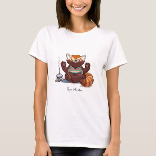 Roter Panda Yoga Meister Lehrer Geschenk Tier Kuns T-Shirt