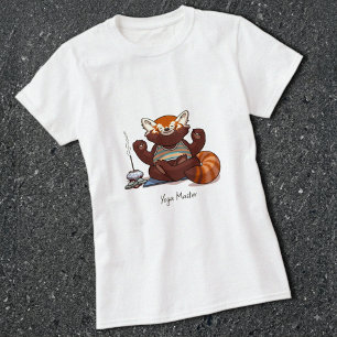 Roter Panda Yoga Meister Lehrer Geschenk Tier Kuns T-Shirt