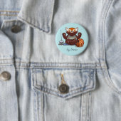 Roter Panda Yoga Meister Studentengeschenk Tierkun Button (Beispiel)